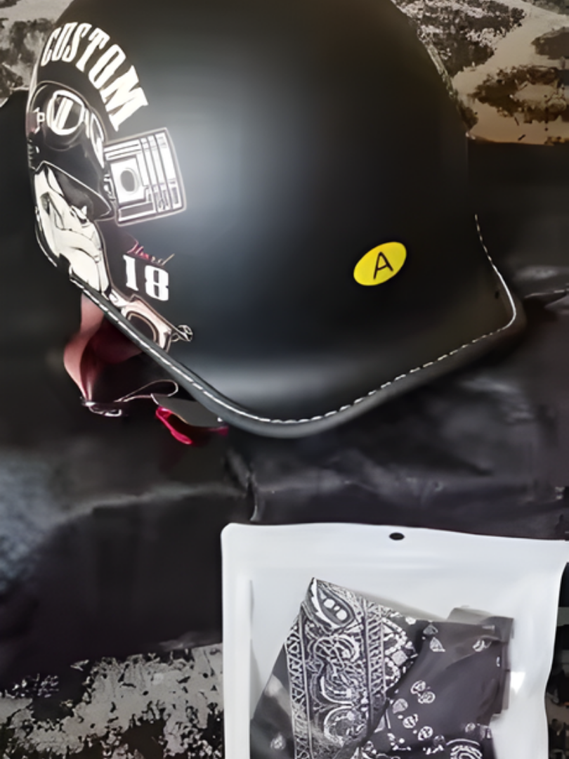Retro Cocked Tail Half Helmet – Vintage Cruiser Edition