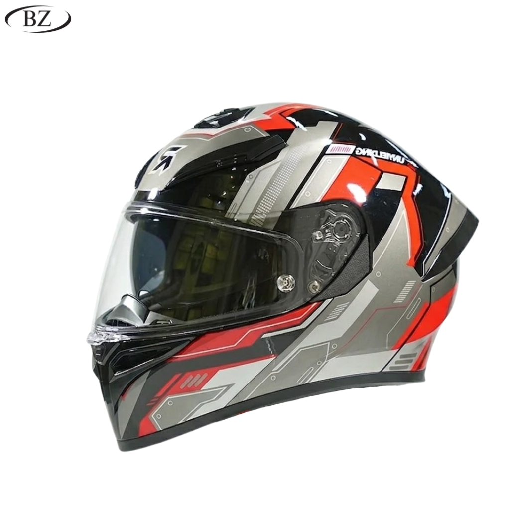BikerZoneZ CyberCore Full Face Helmet - DOT & ECE Approved