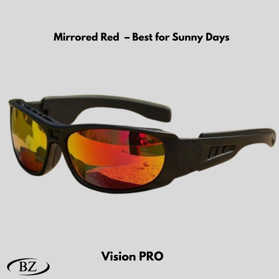 BikerZoneZ Polarized Sunglasses | Includes 4 Lens Colors