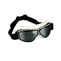 White Leather - Silver Lens