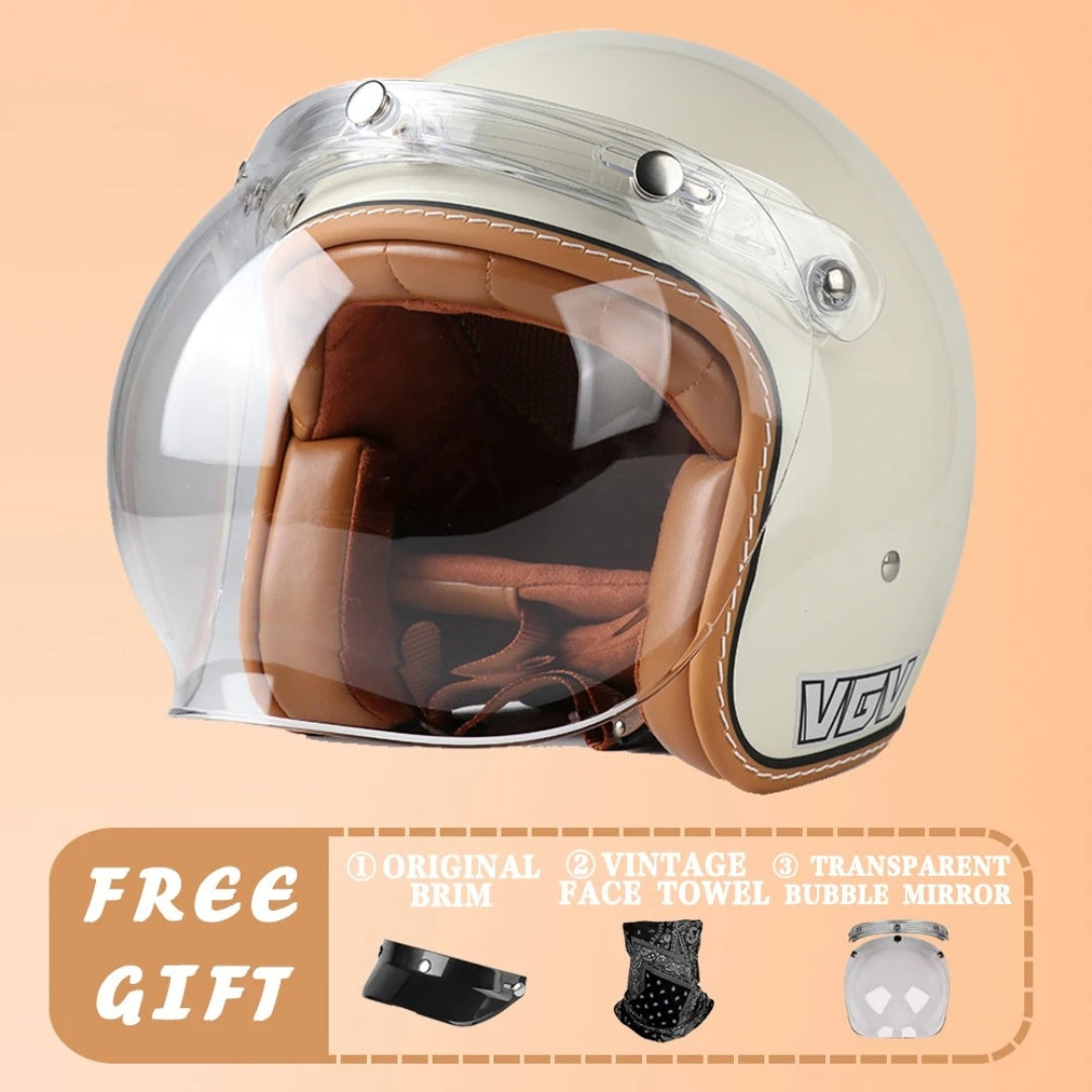 EchoRetro Classic Open Face Helmet – DOT/ECE Approved