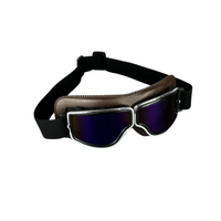 Coffee Leather - Blue Lens