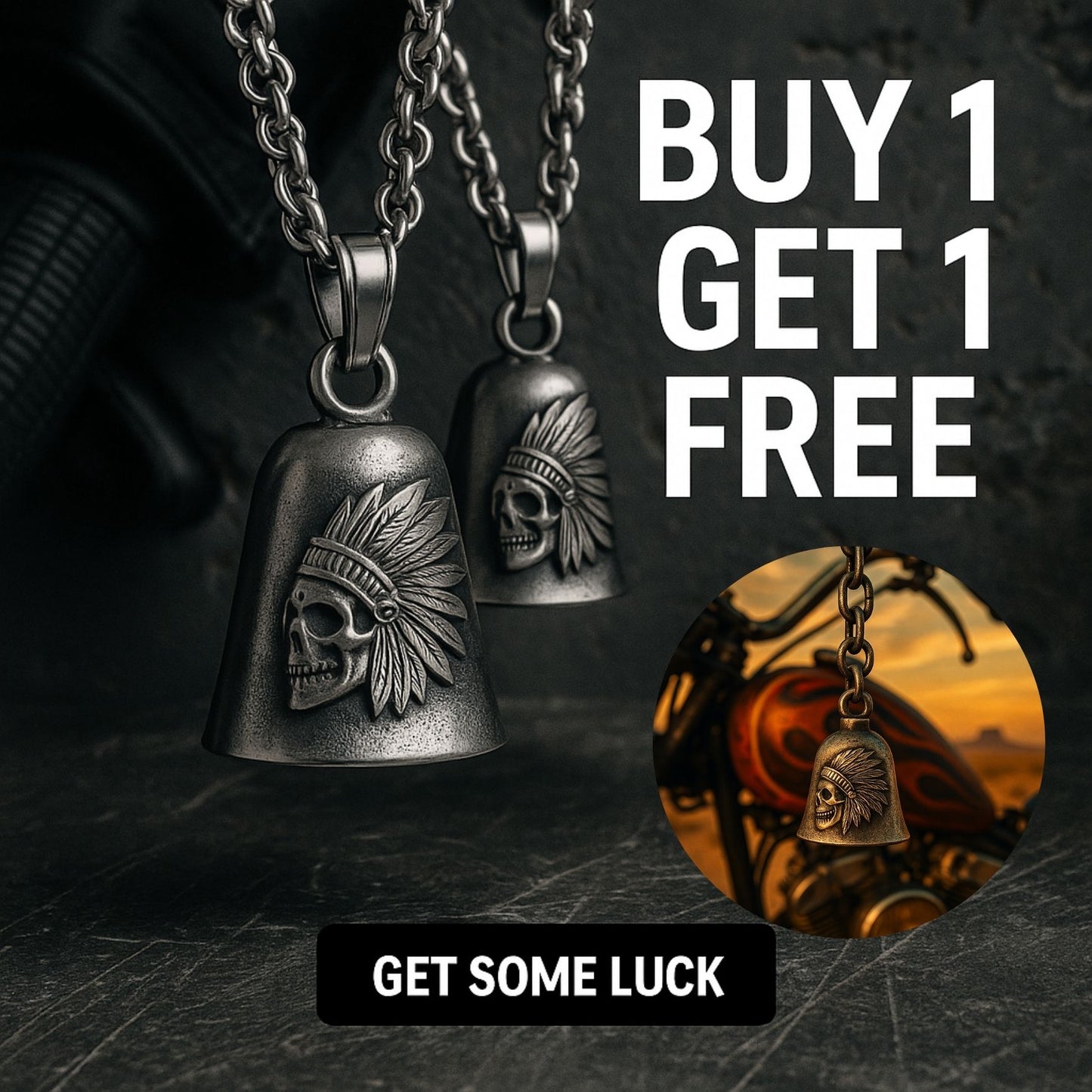 Spirit Rider Bell – Tribal Skull Edition