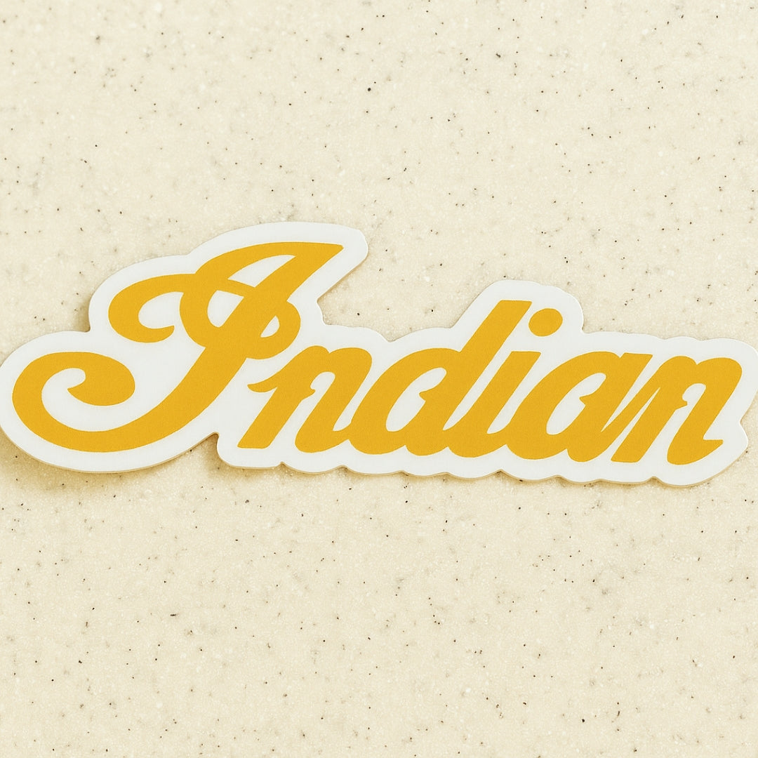 Classic “Indian” Script Sticker