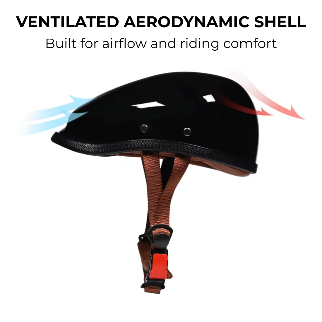 Vintage Low-Profile Half Helmet | DOT & ECE Certified
