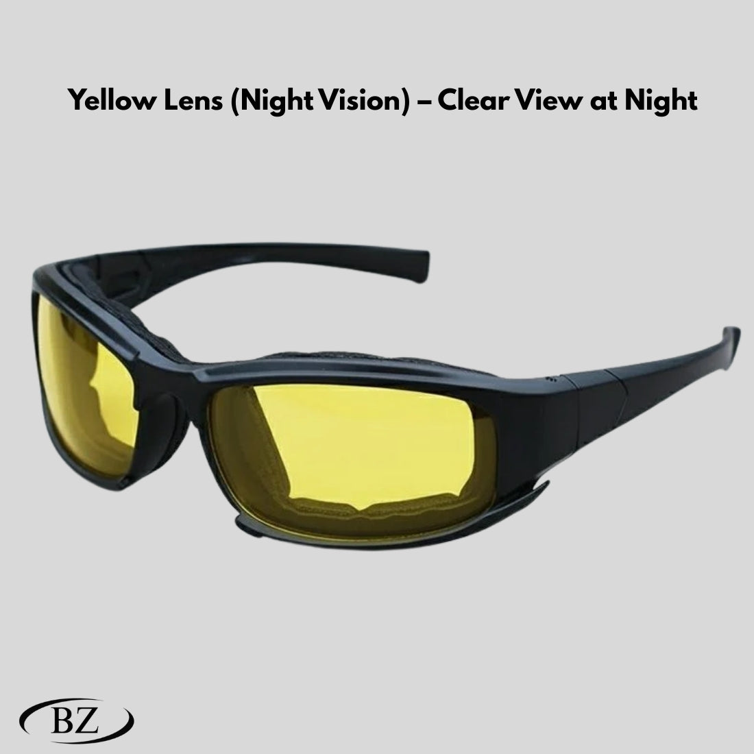 BikerZoneZ Polarized Sunglasses | Includes 4 Lens Colors