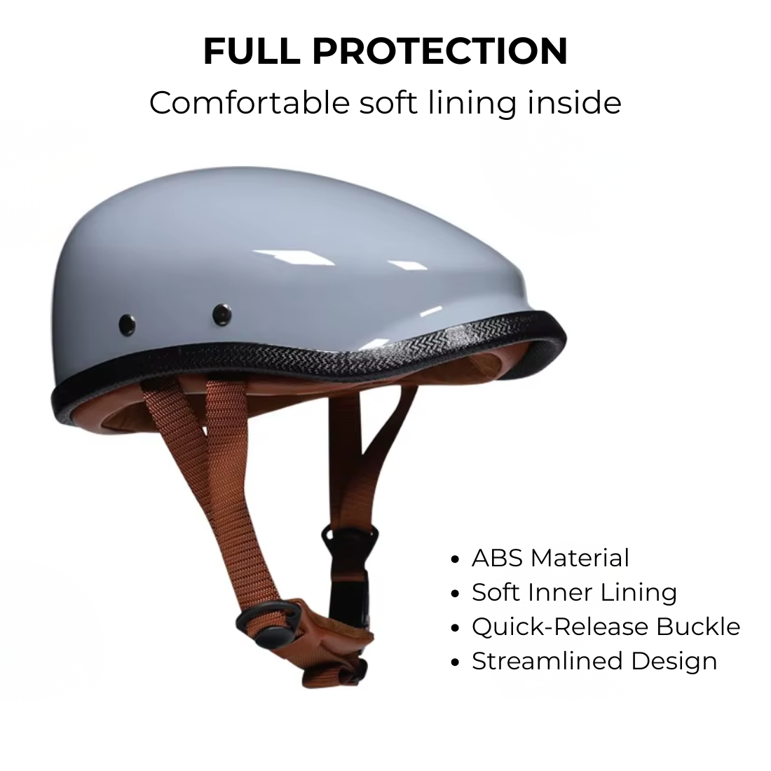 Vintage Low-Profile Half Helmet | DOT & ECE Certified
