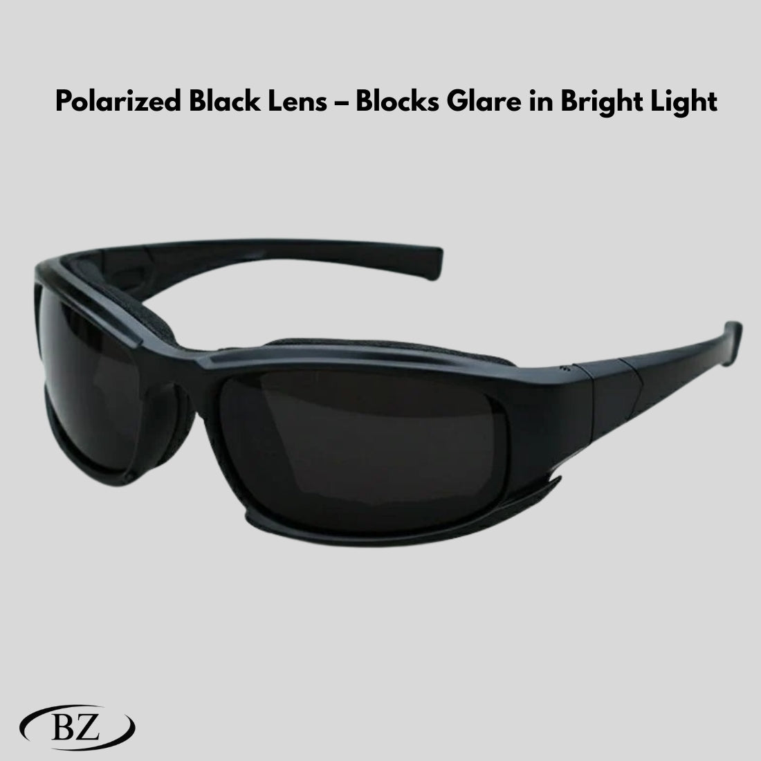BikerZoneZ Polarized Sunglasses | Includes 4 Lens Colors