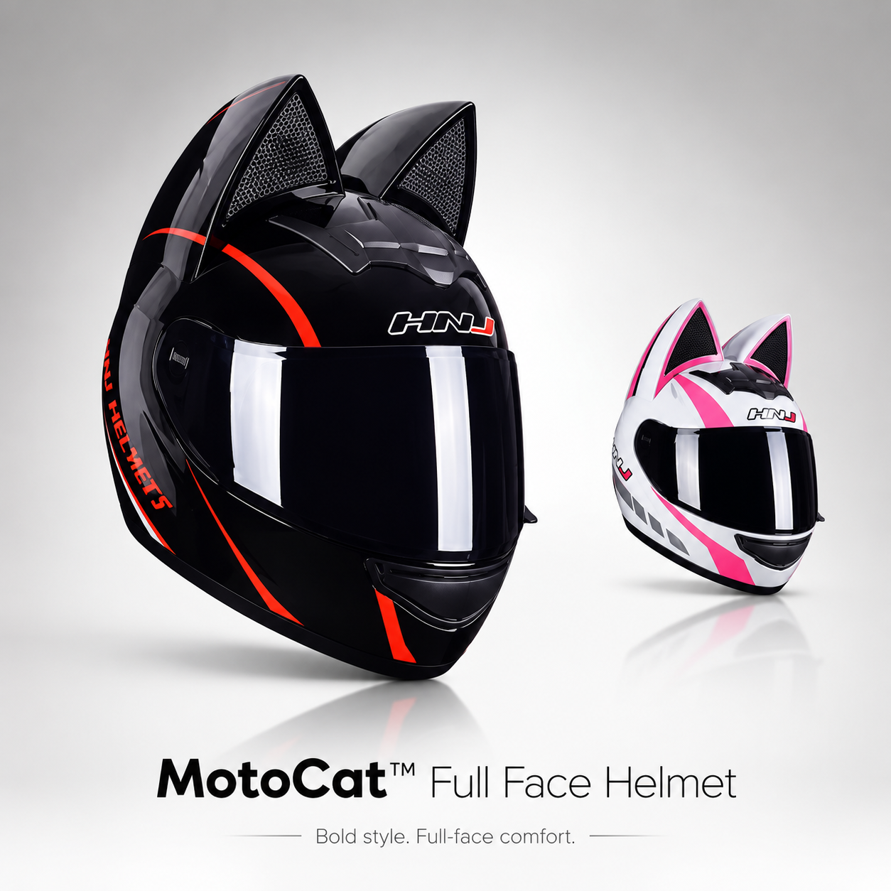 RIDEヘルキャット151cm BikerZoneZ MotoCat™ Full Face Helmet