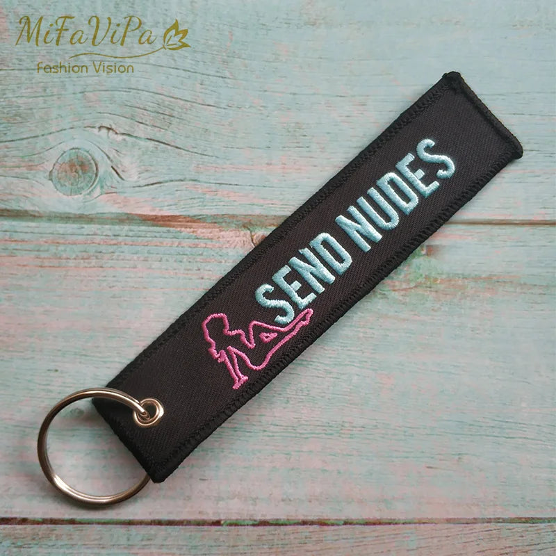 Send Nudes - Motorcycle Keychain