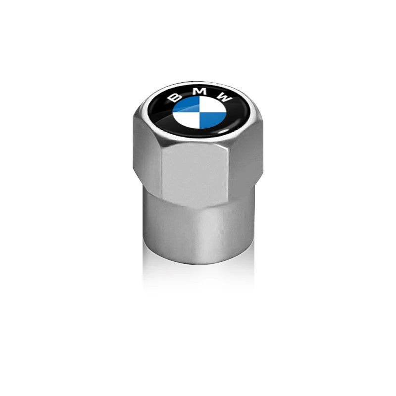 thumbnail image 2 of SICKSPEED 4-Pack Blue Hexagon Chromed Aluminum Tire Valve Stem Caps 2 of 3