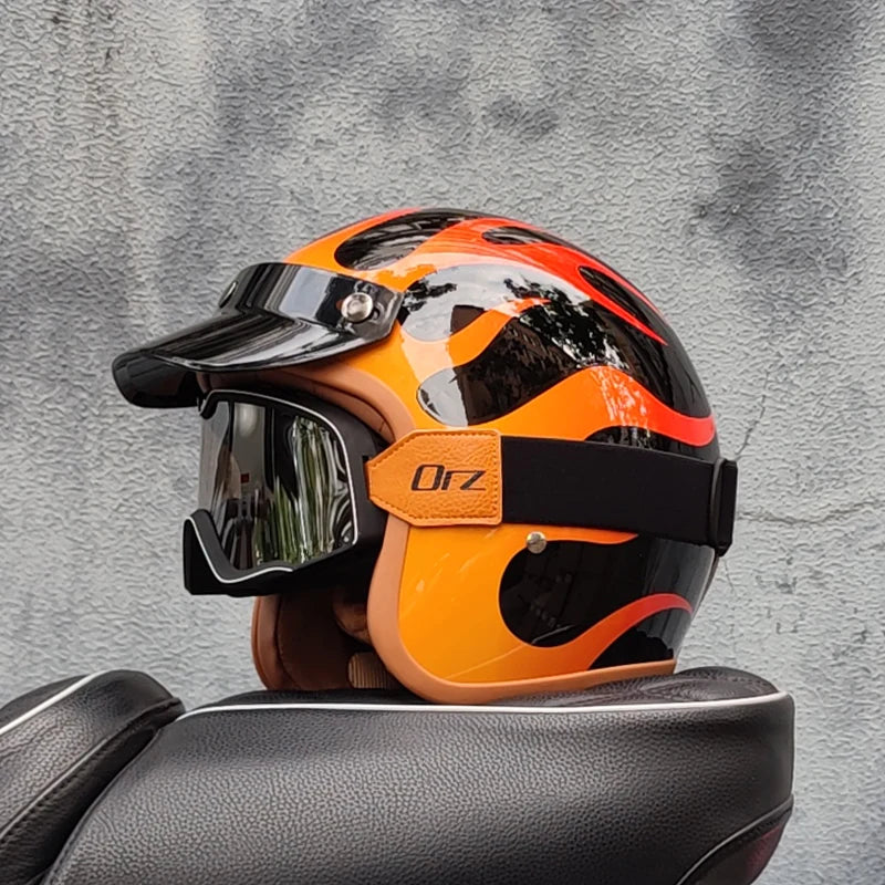 bee motorcycle helmet Retro Motorcycle Helmet – BikerZoneZ