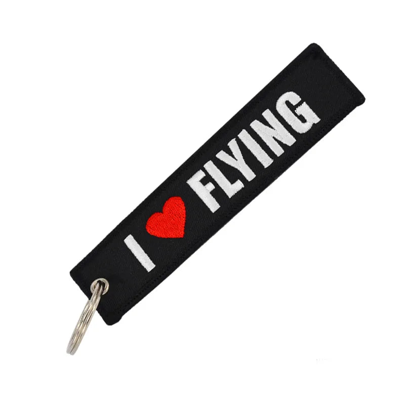 I Love Flying - Motorcycle Keychain
