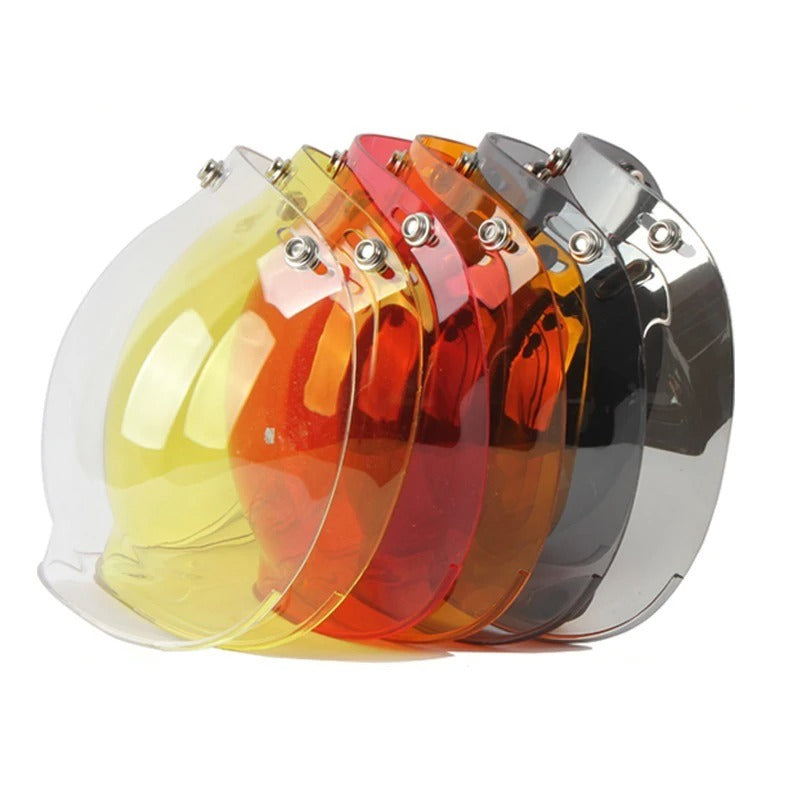 Retro Bubble Shield Visor – Three-Buckle Design – BikerZoneZ Retro Bubble Shield Visor – Three-Buckle Design – BikerZoneZ