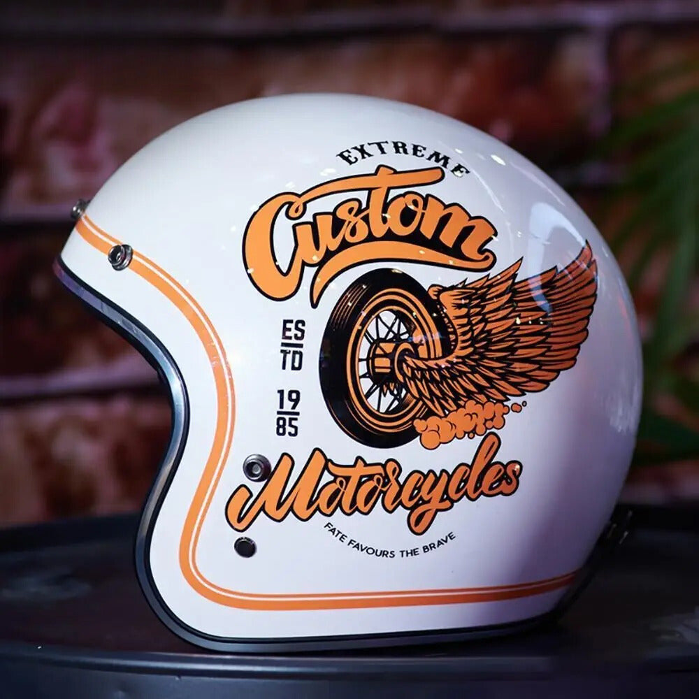 bell helmet b03 Fiberglass Retro Motorcycle Helmet – BikerZoneZ