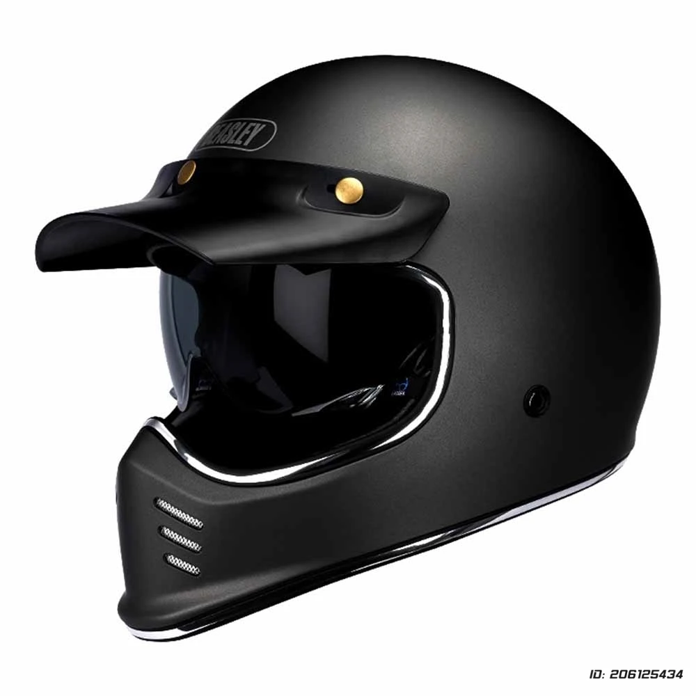 Vintage Motocross Full-Face Helmet