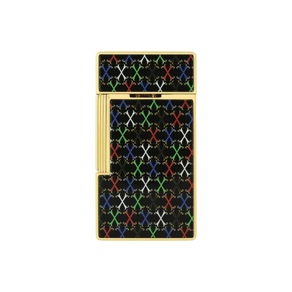 French Multicolor Monogram Gold Lighter