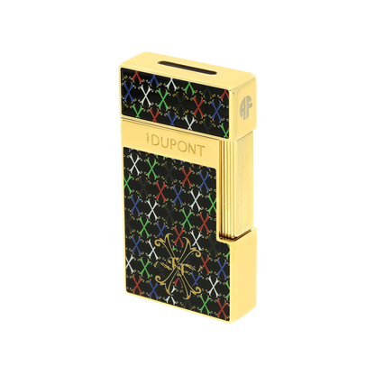 French Multicolor Monogram Gold Lighter