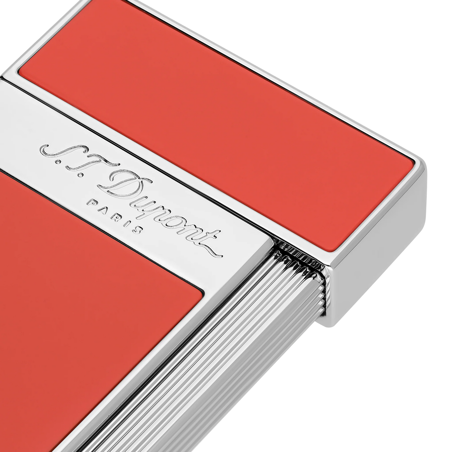 French Lacquer Silver Line Lighter