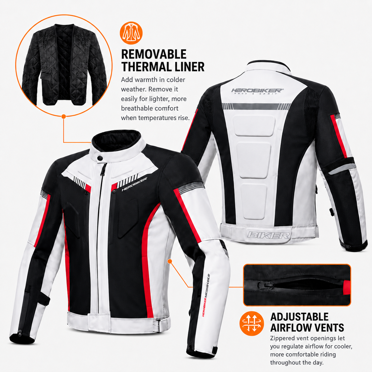 BikerZonez Pro CE Level 2 Riding Suit