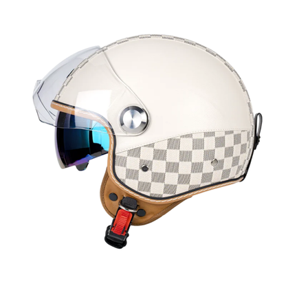 Retro Jet 3/4 Helmet – Open Face Dual Visor DOT/ECE Approved