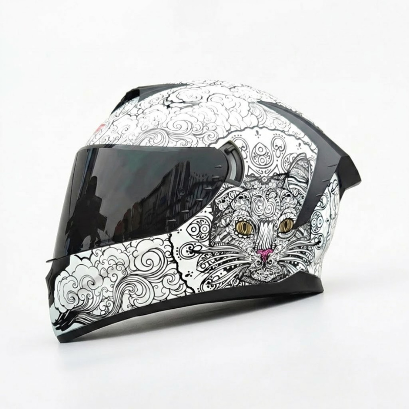 BikerZoneZ Rider Street Dominator Fullface Helmet