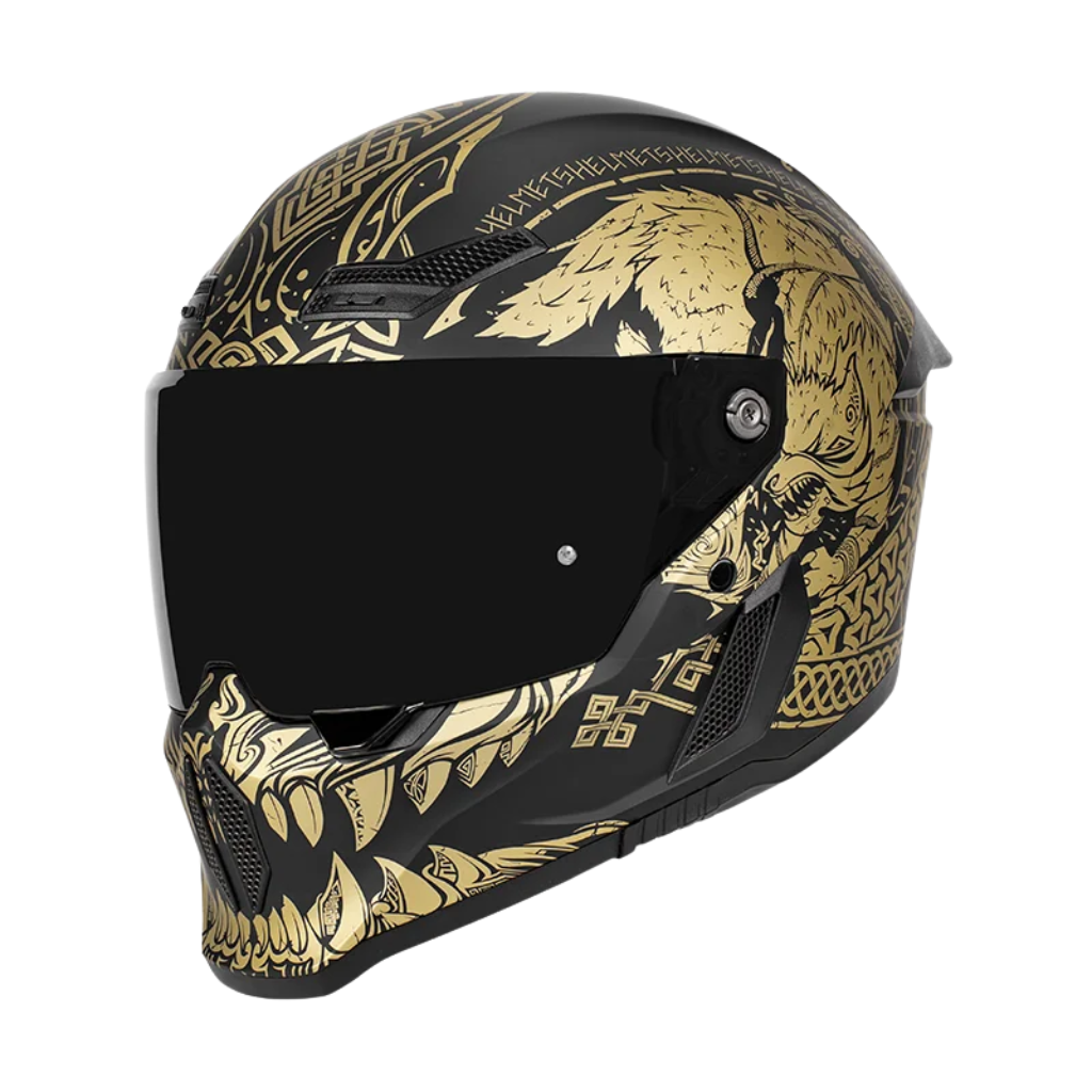 BikerZoneZ Shadow Rider Full Face Helmet – DOT & ECE Approved