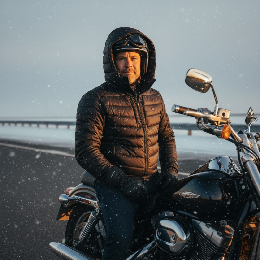 BikerZoneZ™ Multi-level Heated Puffer Jacket | 360° Warmth Technology