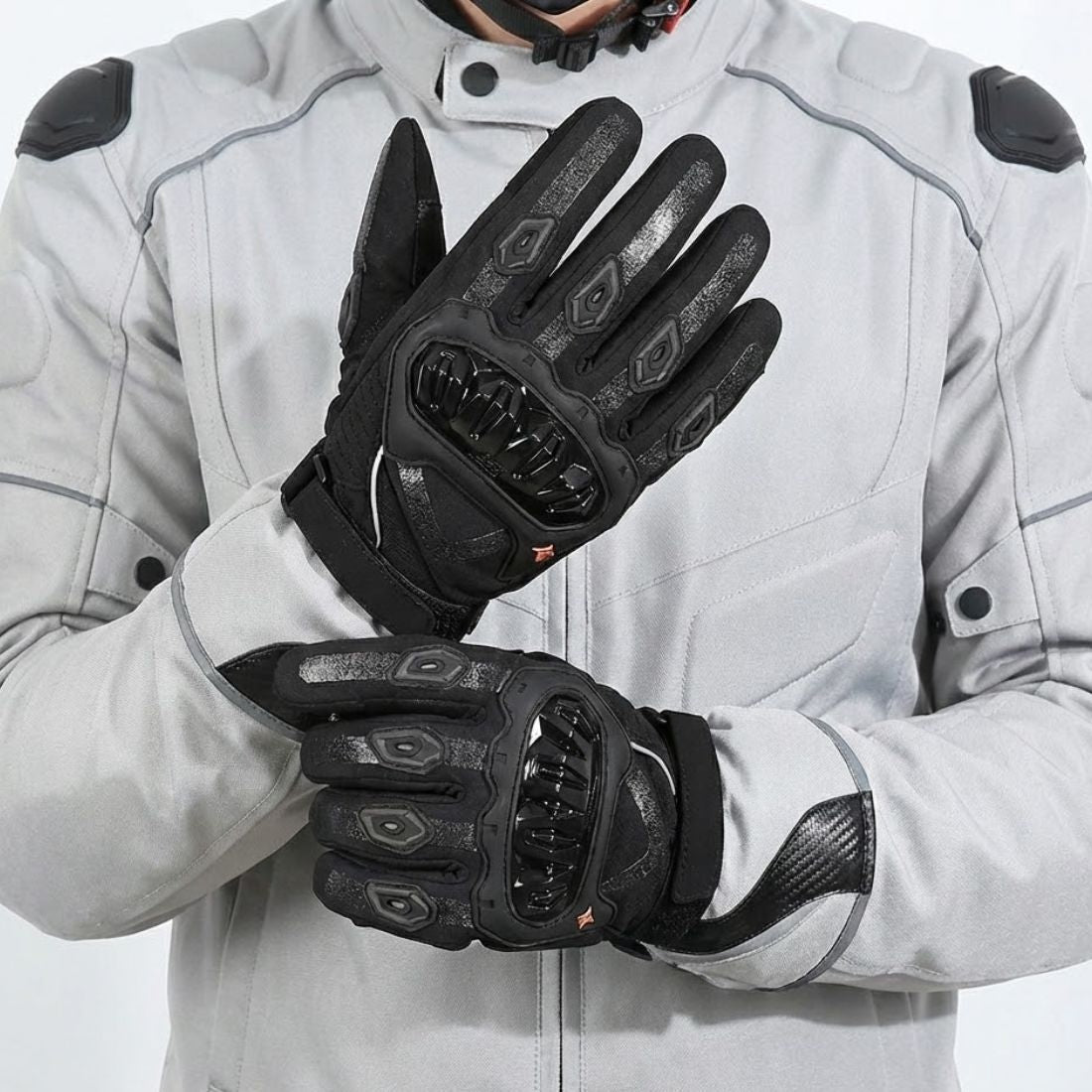 Winter Fleece-Lined Motorcycle Gloves