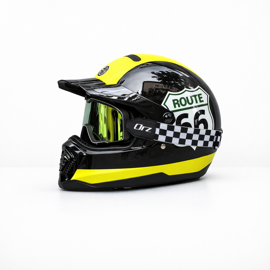 ORZ-918 Retro Full-Face Helmet – DOT & ECE Approved