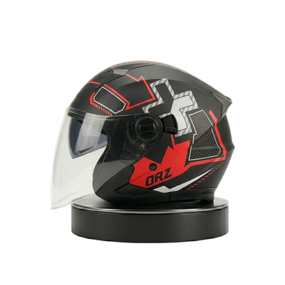 ORZ Premium Open-Face Helmet – Dual Visor Performance Edition