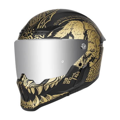 BikerZoneZ Shadow Rider Full Face Helmet – DOT & ECE Approved