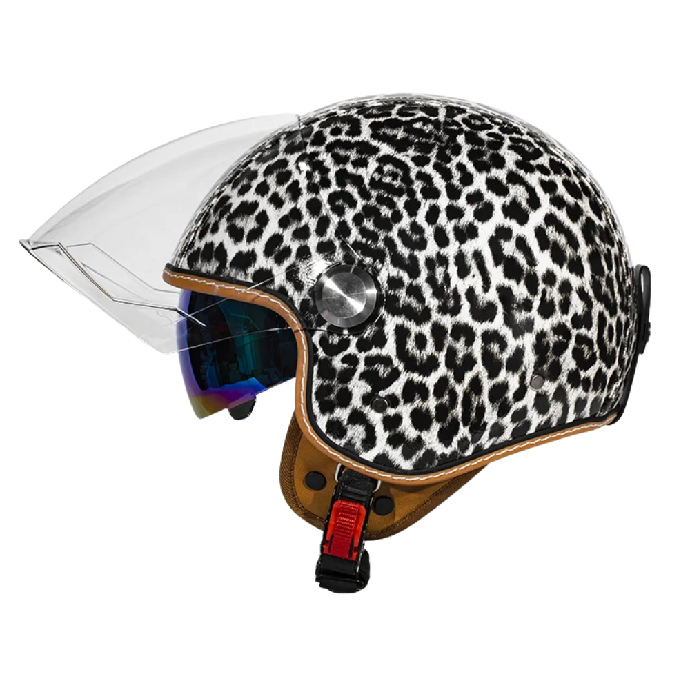 Retro Jet 3/4 Helmet – Open Face Dual Visor DOT/ECE Approved