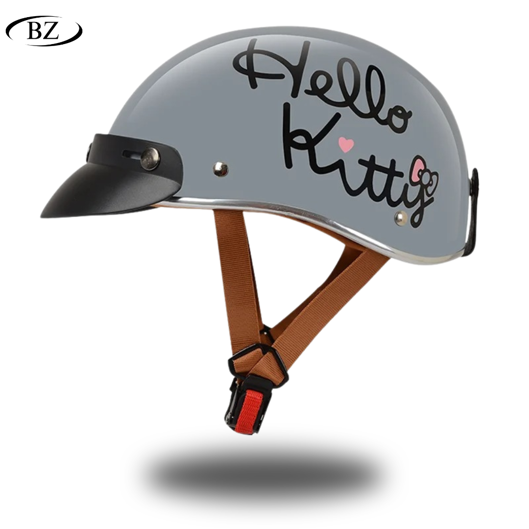 Cute Retro Half Helmet  – DOT&ECE Certificate Approved