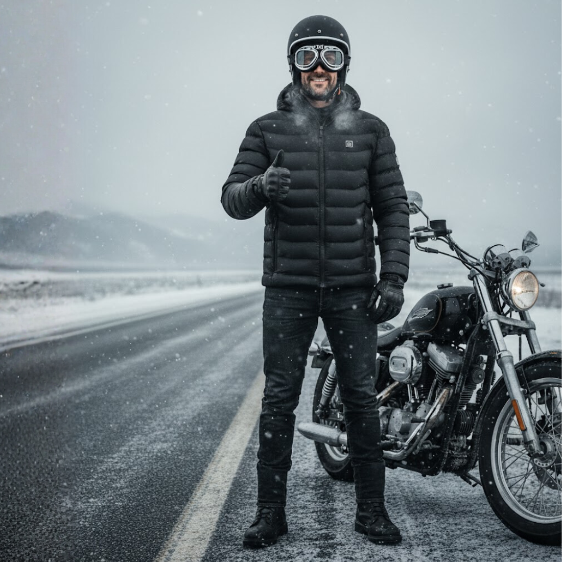 BikerZoneZ™ Multi-level Heated Puffer Jacket | 360° Warmth Technology
