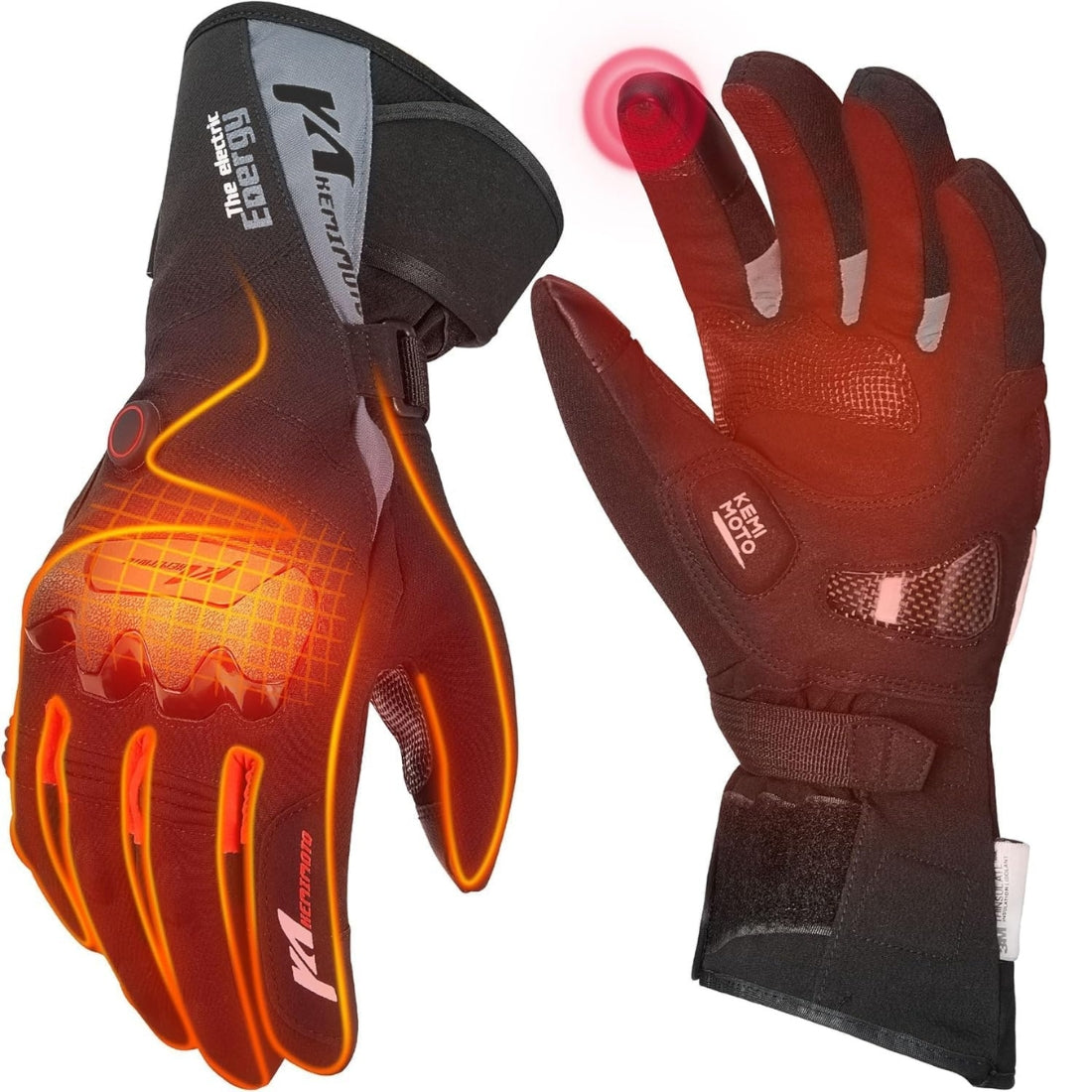 Heated Waterproof Winter Motorcycle Gloves | CE Approved