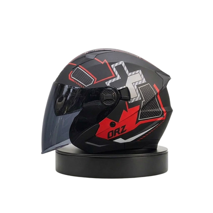 ORZ Premium Open-Face Helmet – Dual Visor Performance Edition
