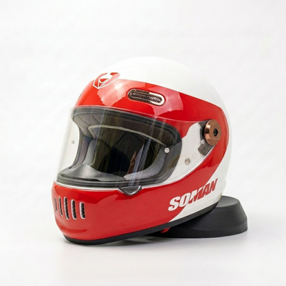 SOMAN Vintage Rider Fullface Helmet - DOT Certified
