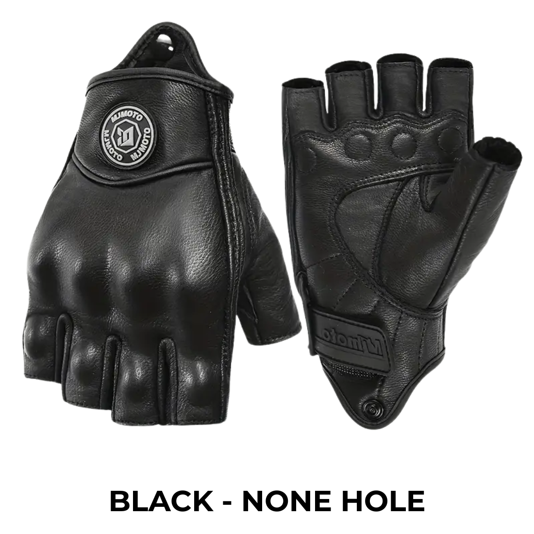 Motorcycle Half Finger Leather Gloves