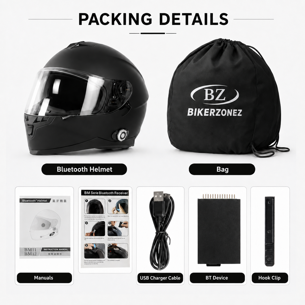 RideLink™ Motorcycle Full Face Helmet - DOT Certified