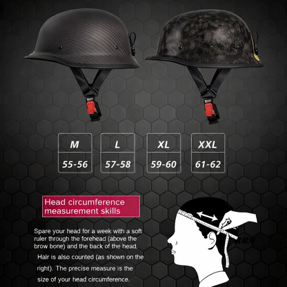 Carbon Fiber Vintage Half Helmet – DOT & ECE Certified