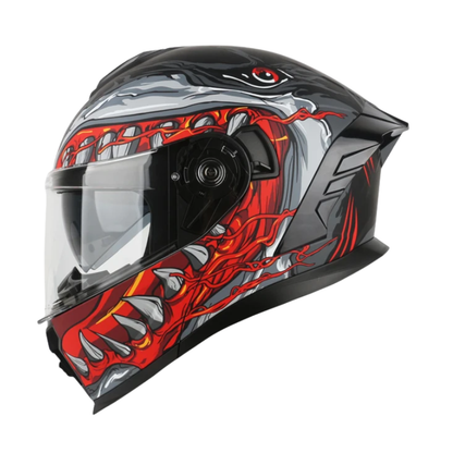 BikerZoneZ Flip-Up Motorcycle Helmet - DOT Certification