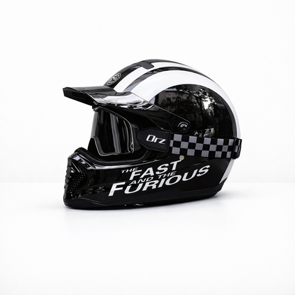 ORZ-918 Retro Full-Face Helmet – DOT & ECE Approved