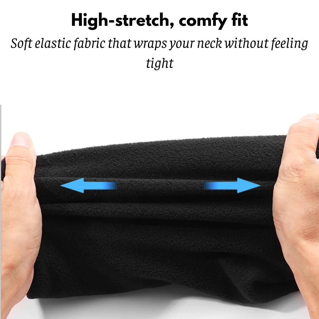Biker Winter Fleece Neck Cover - Warm, Fleece Lined and Breathable