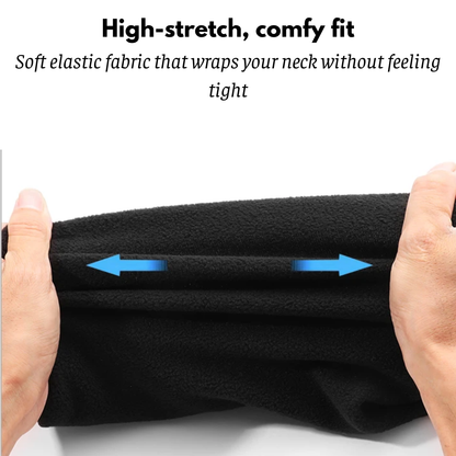 Biker Winter Fleece Neck Cover - Warm, Fleece Lined and Breathable