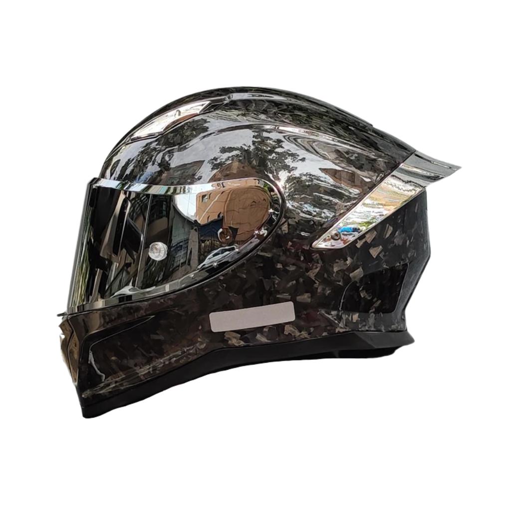Carbon Fiber Full Face Motorcycle Helmet - DOT Approved