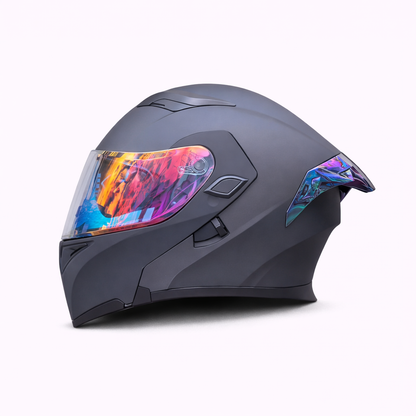 Motorcycle Helmet ORZ Z-169 Flip-Up Full Face Dual Visor Helmet, DOT & ECE Approved
