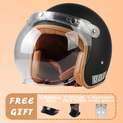 EchoRetro Classic Open Face Helmet – DOT/ECE Approved