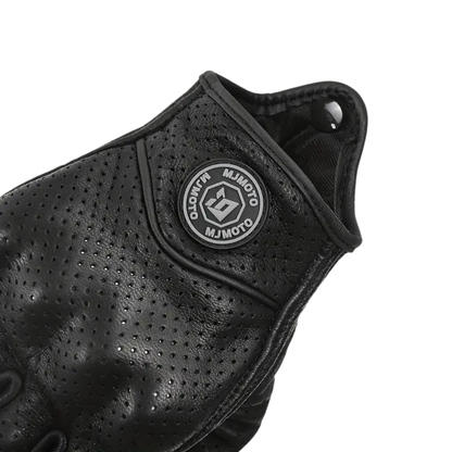 Motorcycle Half Finger Leather Gloves