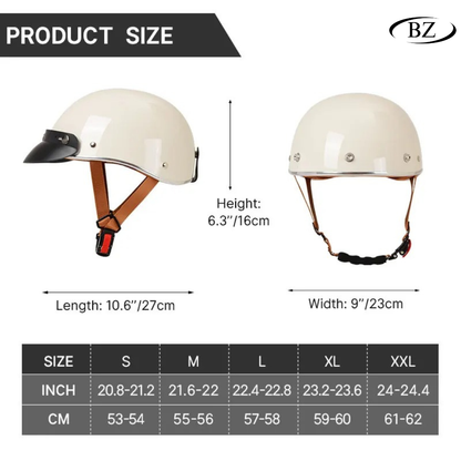 Cute Retro Half Helmet  – DOT&ECE Certificate Approved